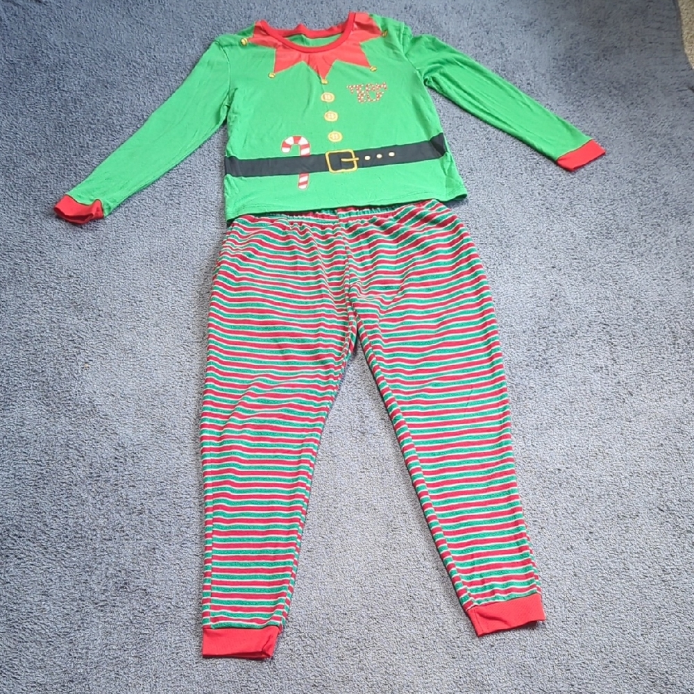 Festive Christmas "Team Elf" Unisex Adult Pajamas